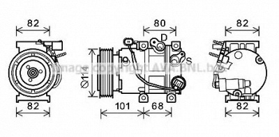 AVA QUALITY COOLING hyk377 -  Компрессор, кондиционер